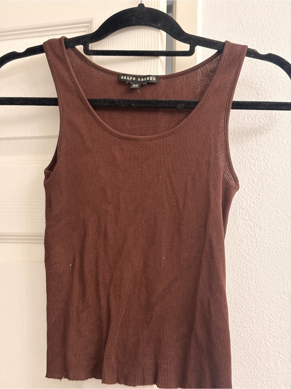 Ralph Lauren Chocolate Ribbed Tank - Picture 2 of 2